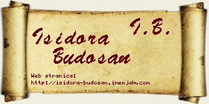 Isidora Budošan vizit kartica